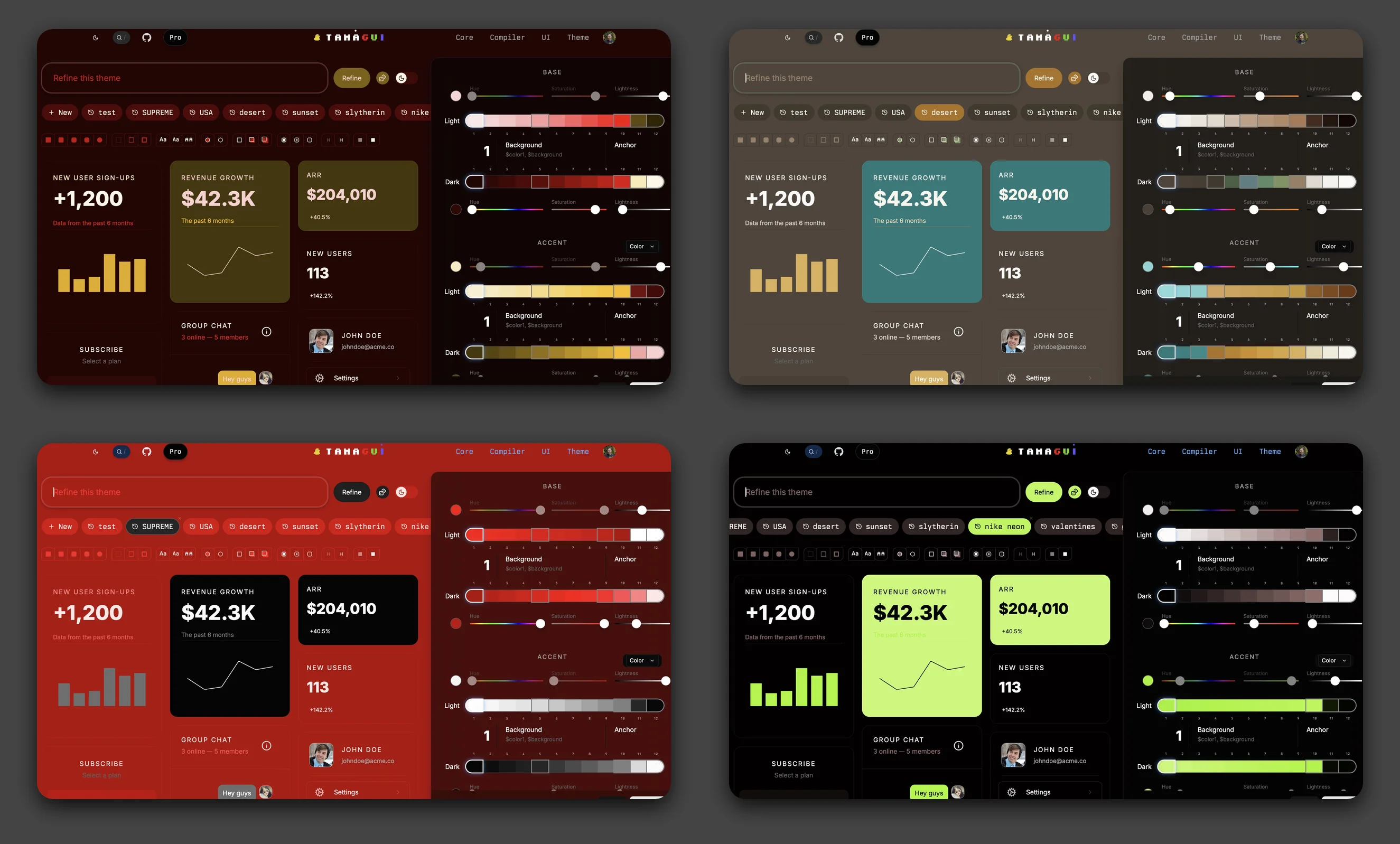 Theme Generator examples